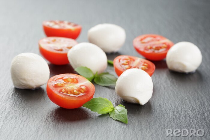 Bild Mozzarella-Käse und Tomaten