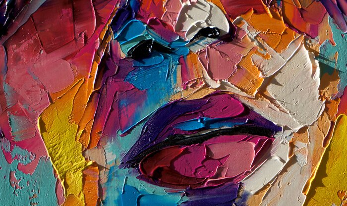 Bild Mund einer Frau auf Leinwand