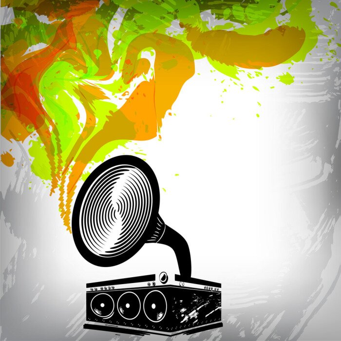 Bild Musik, die aus dem Grammophon kommt