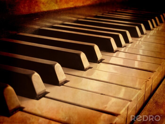 Bild Musik Klavier in Sepia