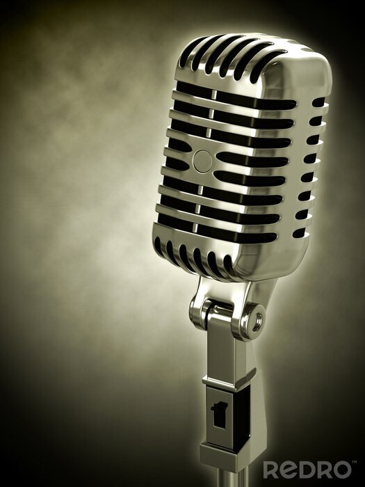 Bild Musik und ein graues Mikrofon
