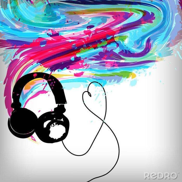 Bild Musik und farbenfrohe Ströme