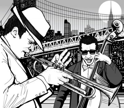 Musik und Jazzband in New York City