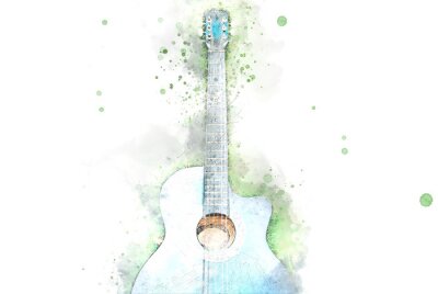 Bild Musikalische Abblidung mit Gitarre