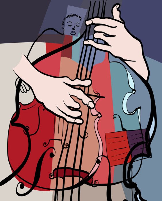 Bild Musikalische Illustration im modernen Stil