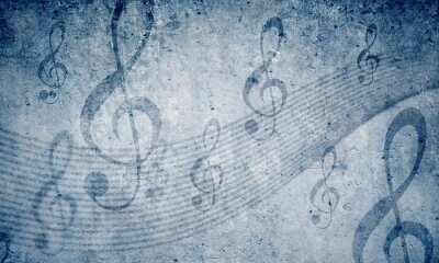 Bild Musikalisches Muster mit Violinschlüsseln