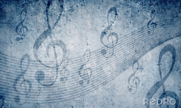 Bild Musikalisches Muster mit Violinschlüsseln