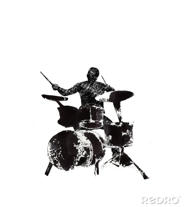 Bild Musiker spielt das Schlagzeug