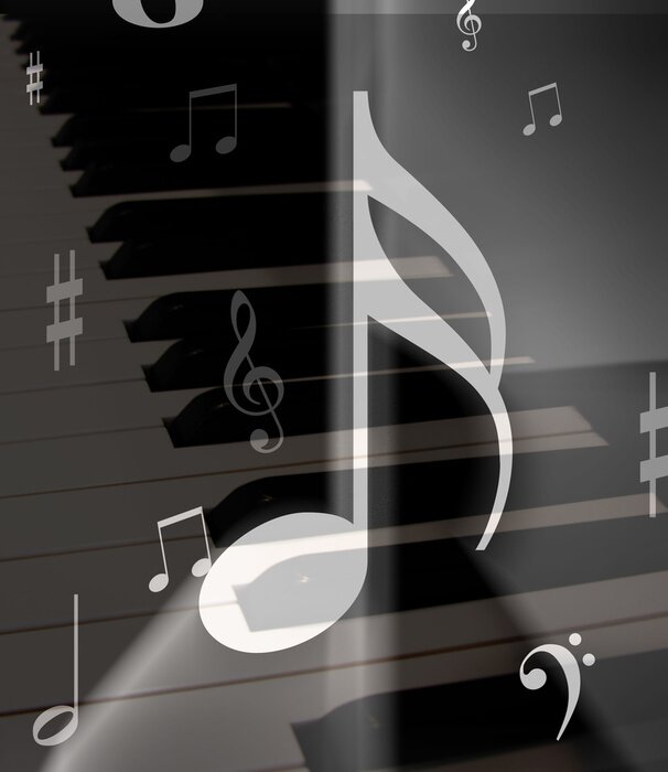 Bild Musikinstrument und Noten