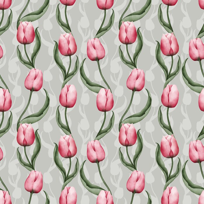 Bild Muster aus abstrakten rosa Tulpen