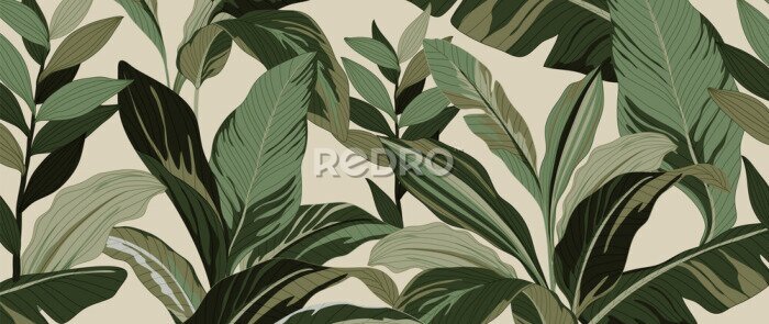 Bild Muster mit Blättern tropischer Pflanzen