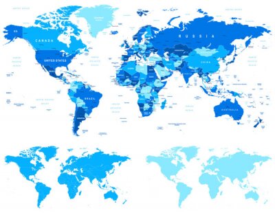 Muster mit blauer Weltkarte