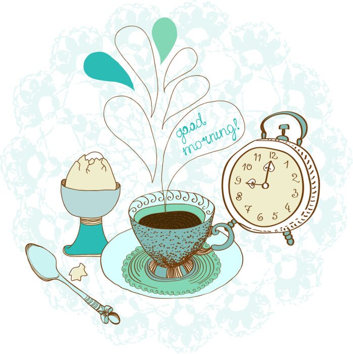 Bild Muster mit Frühstück