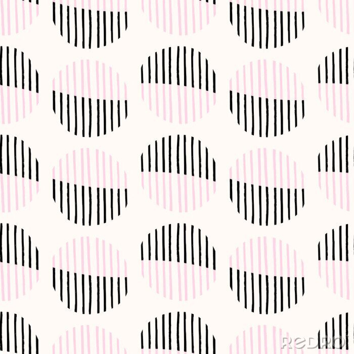 Bild Muster mit Kreisen mit Streifen gemalt