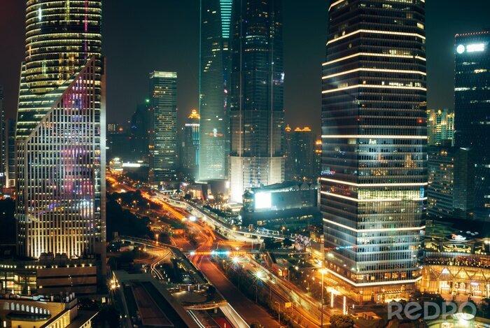 Bild Nachtaufnahme der asiatischen Stadt