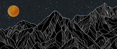 Nachtlandschaft mit Bergen