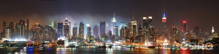 Bild Nachtlichter der Stadt Panorama