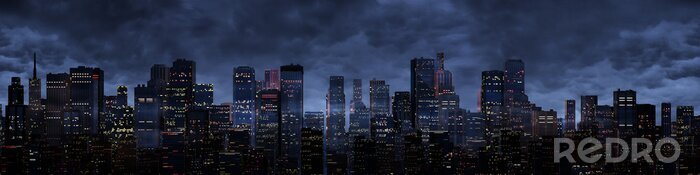 Bild Nachtpanorama der Stadt