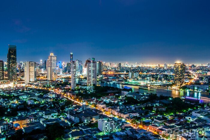 Bild Nächtliche Wolkenkratzer in Bangkok