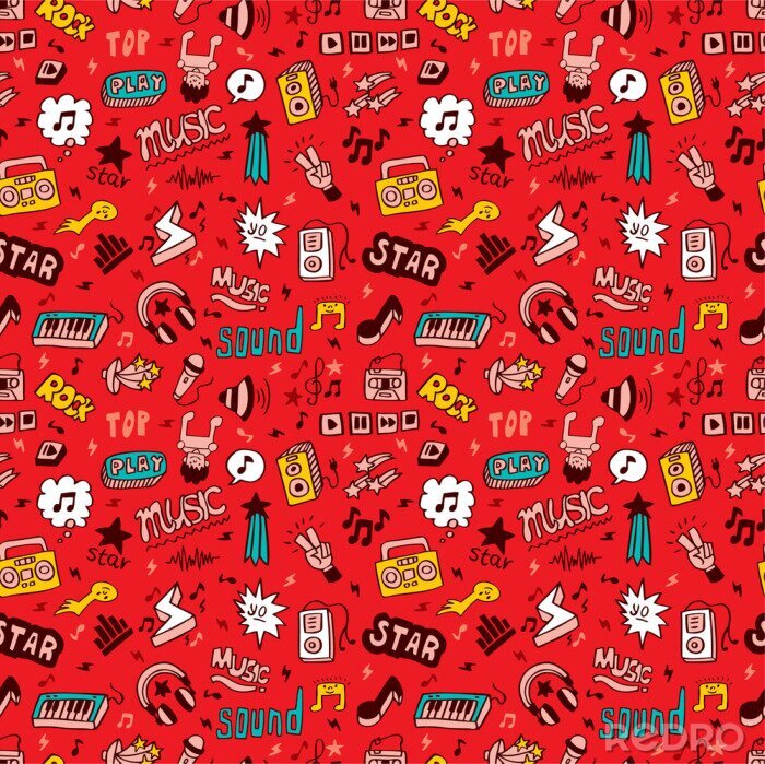 Bild nahtlose Musik Muster