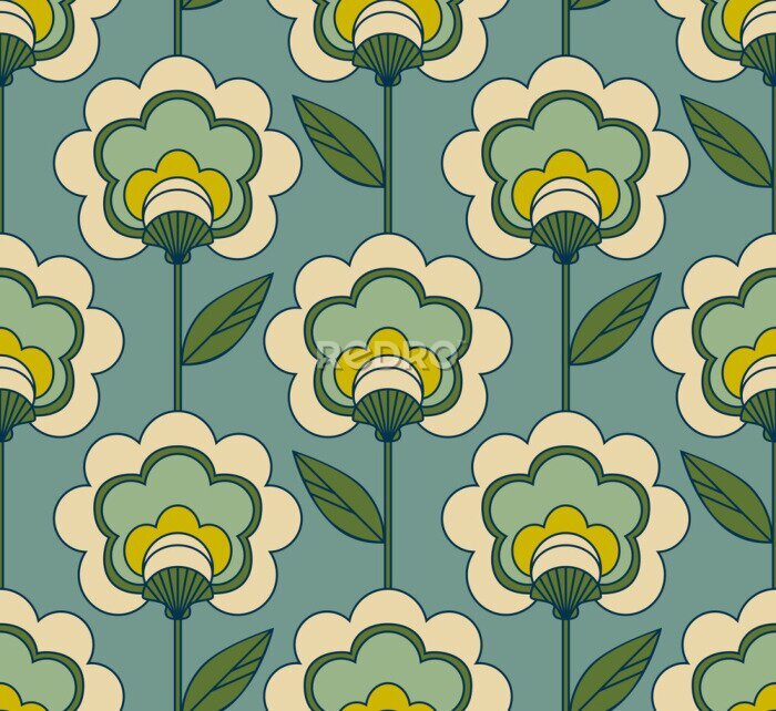 Bild nahtlose retro Blumenmuster