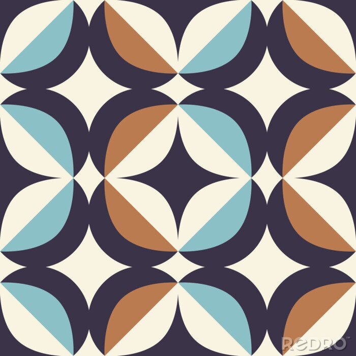 Bild nahtlose Retro-Muster in der skandinavischen Stil mit geometrischen Elementen