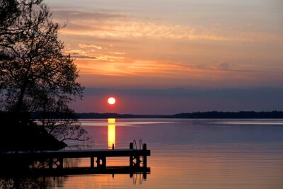 Bild Natur am See bei Sonnenuntergang