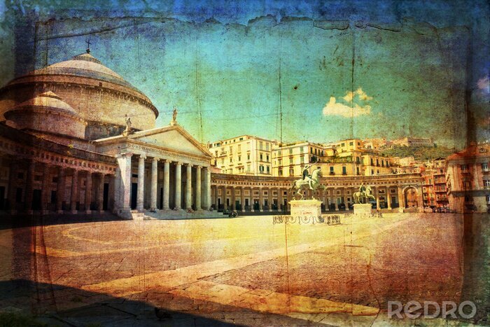 Bild Neapel Retro Piazza del Plebiscito