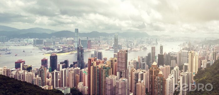 Bild Nebliges Panorama von Hongkong