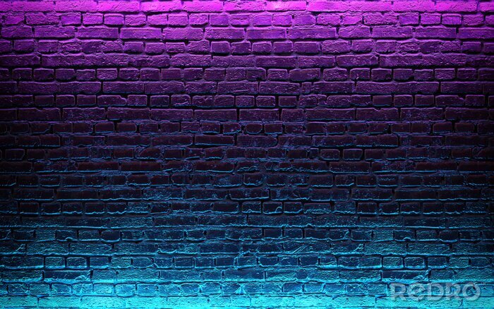 Bild Neon-Backsteinmauer