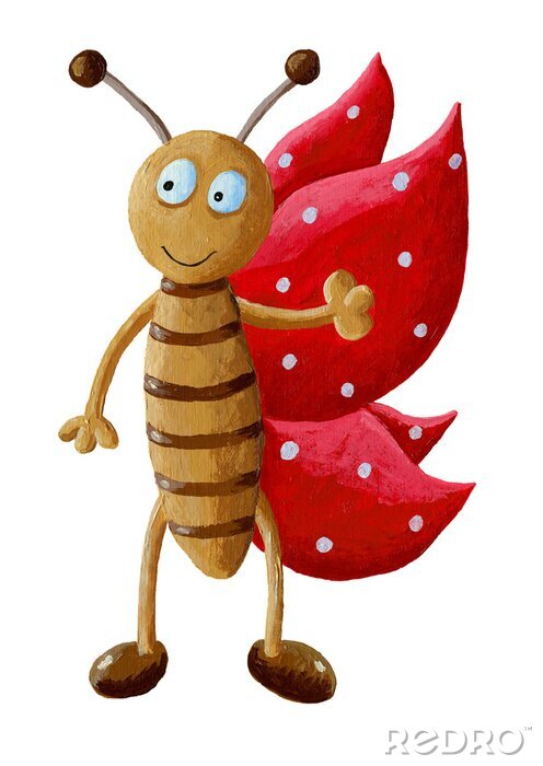 Bild Nette rote Schmetterling