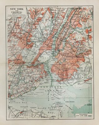 New York alte Karte