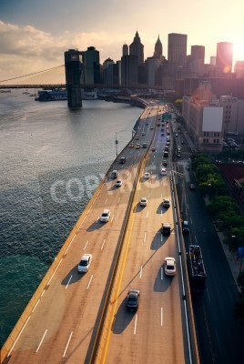 New York Autos am Hudson River
