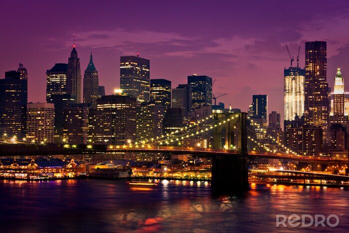 Bild New York bei Nacht 3D