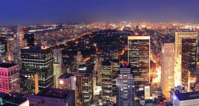 Bild New York City Nacht-Panorama