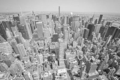 New York City Schwarz-Weiß-Ansicht von Wolkenkratzern