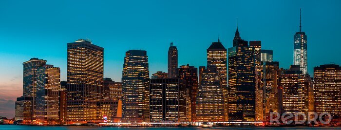 Bild New York Manhattan bei Nacht