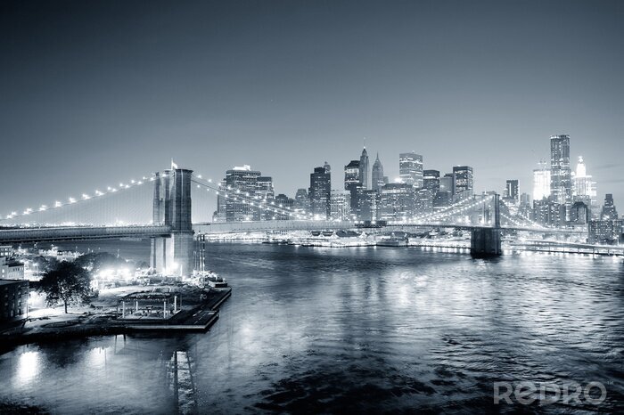 Bild New York schwarz-weiße Landschaft