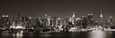 New York schwarz-weißes weites Panorama