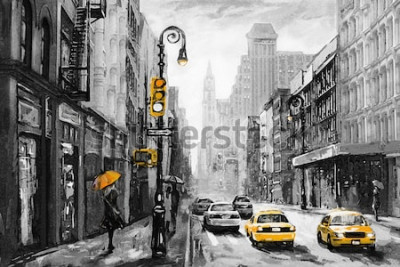 Bild New York und gelbe Taxis