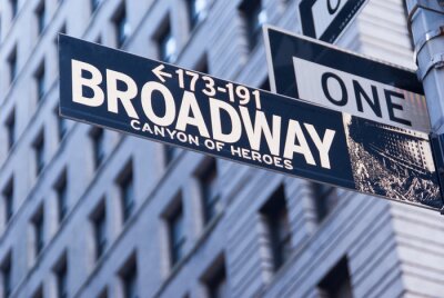 Bild New Yorker Broadway-Wegweiser