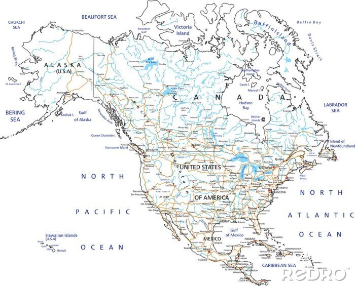 Bild Nordamerika auf der Karte