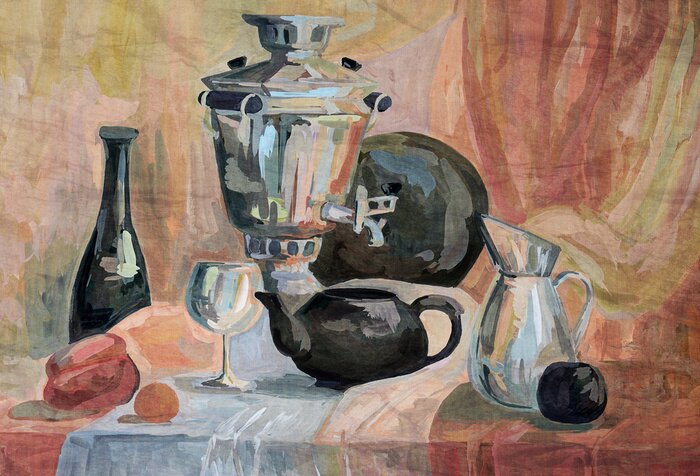 Bild Old painting by an artist painted with art paints