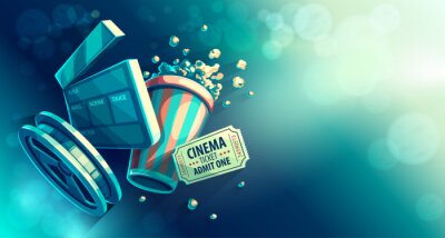 Bild Online Kino Kunst Film beobachten mit Popcorn