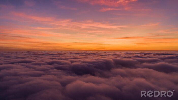 Bild Orange Landschaft mit Wolken