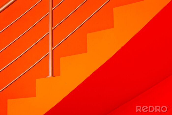 Bild Orangenfarbene Treppenstufen