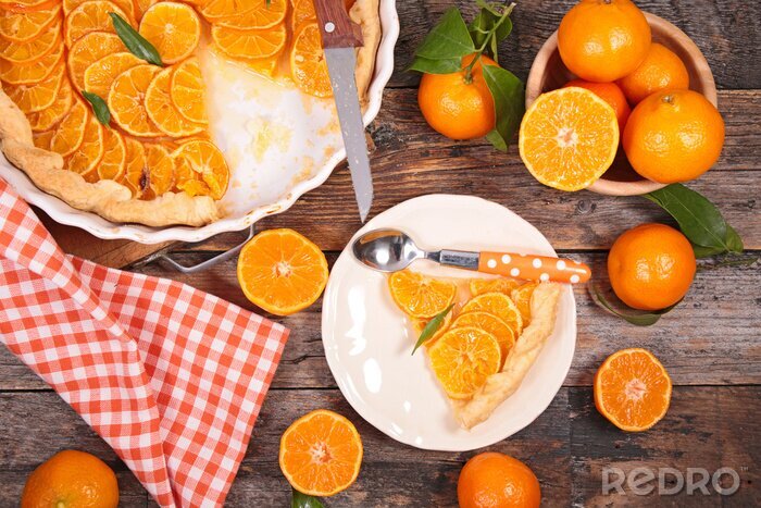 Bild Orangenfrüchte am dem Tisch