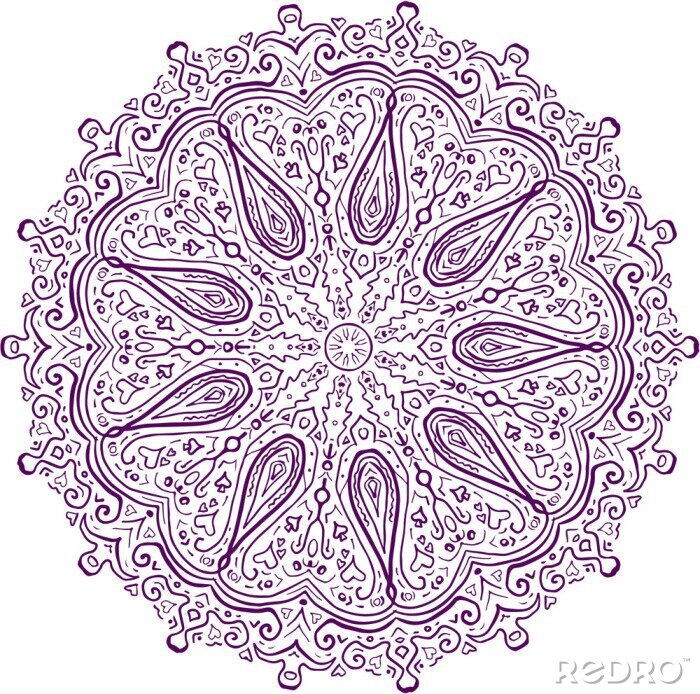 Bild Orientalische Muster auf weißem Hintergrund