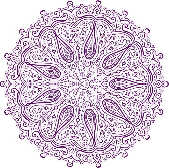 Bild Orientalische Muster auf weißem Hintergrund