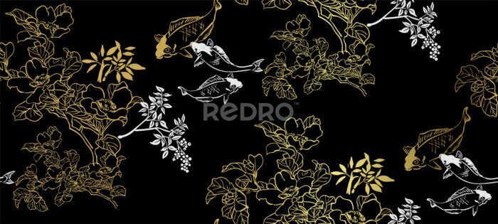 Bild Orientalisches Koi-Karpfen-Motiv